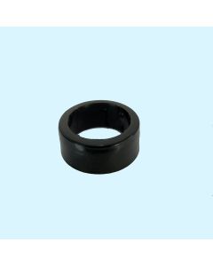P037 Butt Cap Polycarb  Black 1/2" height