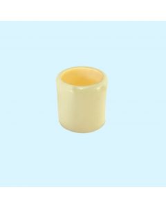 P039  Butt Cap Polycarbon Ivory 1.25" L  1.25" OD  1" ID